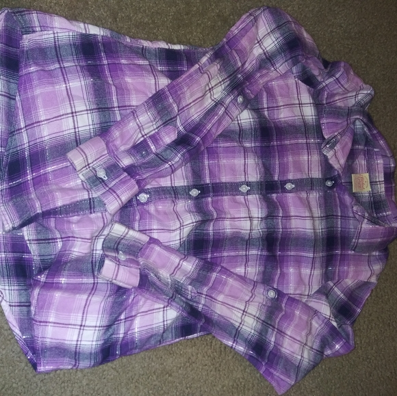 Plaid Pull Over Top - Picture 1 of 3